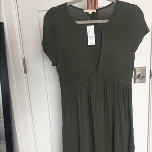 LA Hearts Keyhole Olive Dress
